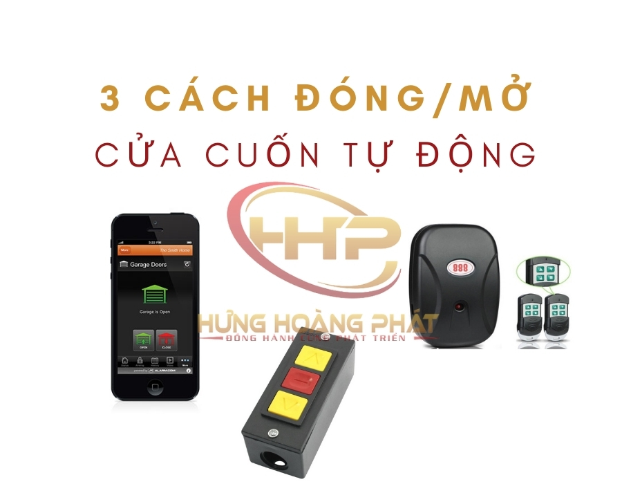 3 cách đóng mở cửa cuốn tự động