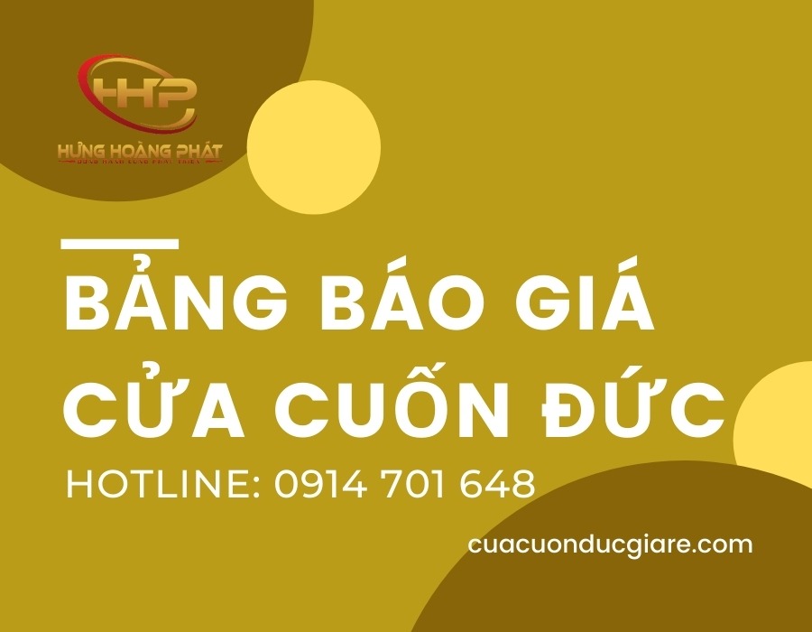 bảng báo giá cửa cuốn đức