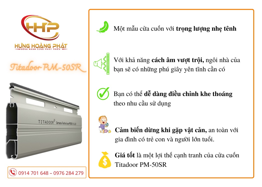 cửa cuốn khe thoáng công nghệ đức titadoor pm-50sr